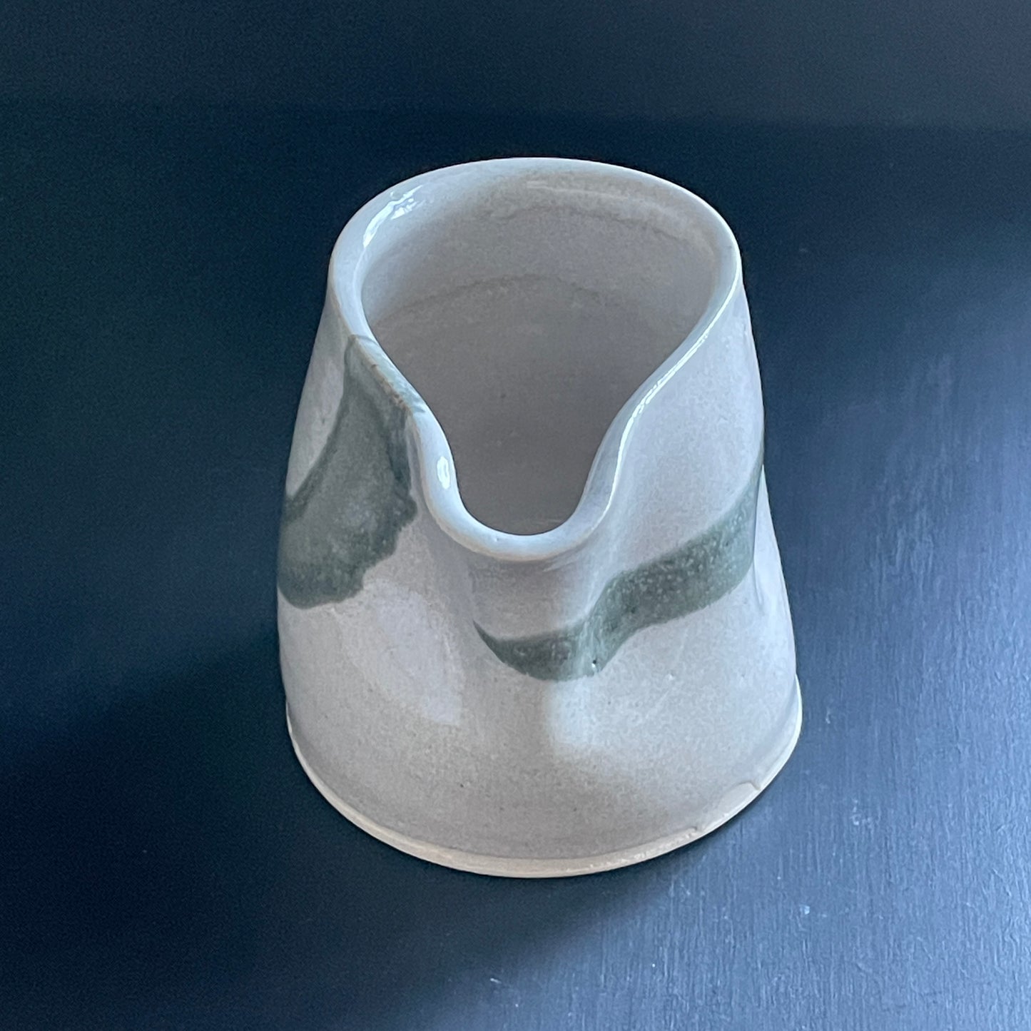 Abstract splash medium 300ml jug - unique ceramic handmade jug pourer - black, beige or acqua blue